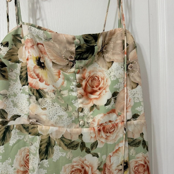 Alice + Olivia Lorelle Floral Open Back MIDI Dress Women’s Size 10 - Picture 11 of 12